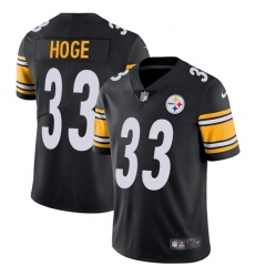 Men's Nike Pittsburgh Steelers #33 Merril Hoge Black Team Color Vapor Untouchable Limited Player NFL Jersey