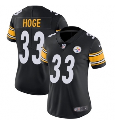 Women's Nike Pittsburgh Steelers #33 Merril Hoge Black Team Color Vapor Untouchable Limited Player NFL Jersey