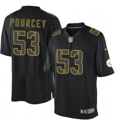Men's Nike Pittsburgh Steelers #53 Maurkice Pouncey Limited Black Impact NFL Jersey