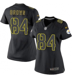 Women's Nike Pittsburgh Steelers #84 Antonio Brown Limited Black Impact NFL Jersey