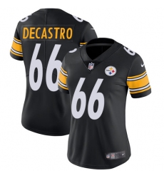 Women's Nike Pittsburgh Steelers #66 David DeCastro Black Team Color Vapor Untouchable Limited Player NFL Jersey
