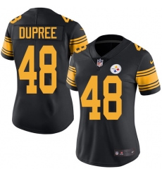 Women's Nike Pittsburgh Steelers #48 Bud Dupree Limited Black Rush Vapor Untouchable NFL Jersey