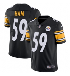 Men's Nike Pittsburgh Steelers #59 Jack Ham Black Team Color Vapor Untouchable Limited Player NFL Jersey