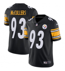 Men's Nike Pittsburgh Steelers #93 Dan McCullers Black Team Color Vapor Untouchable Limited Player NFL Jersey