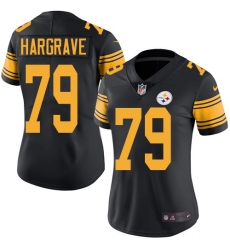 Women's Nike Pittsburgh Steelers #79 Javon Hargrave Limited Black Rush Vapor Untouchable NFL Jersey