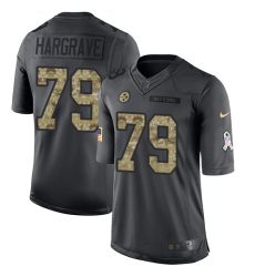 Youth Nike Pittsburgh Steelers #79 Javon Hargrave Limited Black 2016 Salute to Service NFL Jersey