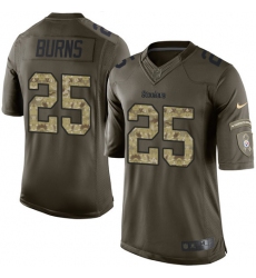 Men's Nike Pittsburgh Steelers #25 Artie Burns Elite Green Salute to Service NFL Jersey