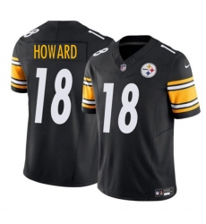 Men's Pittsburgh Steelers #18 Will Howard Black 2025 Draft F.U.S.E. Vapor Limited Football Stitched Jersey
