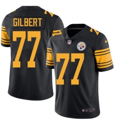 Youth Nike Pittsburgh Steelers #77 Marcus Gilbert Limited Black Rush Vapor Untouchable NFL Jersey
