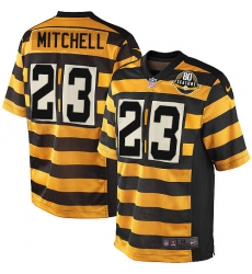 Youth Nike Pittsburgh Steelers #23 Mike Mitchell Limited Yellow/Black Alternate 80TH Anniversary Throwback NFL Jersey