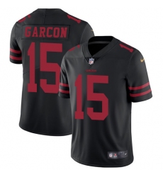 Men's Nike San Francisco 49ers #15 Pierre Garcon Black Vapor Untouchable Limited Player NFL Jersey