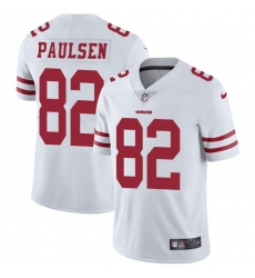 Men's Nike San Francisco 49ers #82 Logan Paulsen White Vapor Untouchable Limited Player NFL Jersey