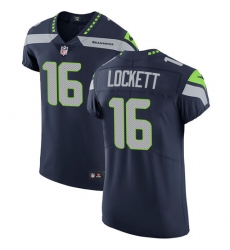 Men's Nike Seattle Seahawks #16 Tyler Lockett Steel Blue Team Color Vapor Untouchable Elite Player NFL Jersey