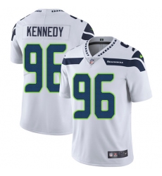 Men's Nike Seattle Seahawks #96 Cortez Kennedy White Vapor Untouchable Limited Player NFL Jersey