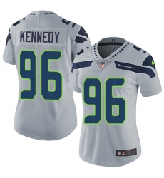 Women's Nike Seattle Seahawks #96 Cortez Kennedy Grey Alternate Vapor Untouchable Limited Player NFL Jersey