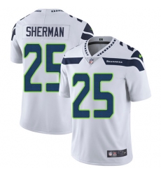 Men's Nike Seattle Seahawks #25 Richard Sherman White Vapor Untouchable Limited Player NFL Jersey