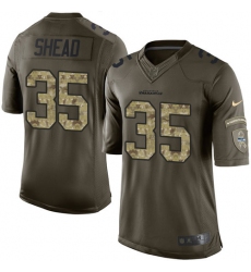 Youth Nike Seattle Seahawks #35 DeShawn Shead Elite Green Salute to Service NFL Jersey