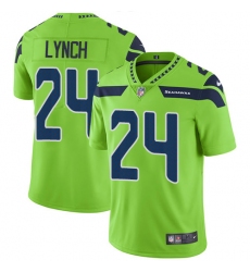 Youth Nike Seattle Seahawks #24 Marshawn Lynch Limited Green Rush Vapor Untouchable NFL Jersey