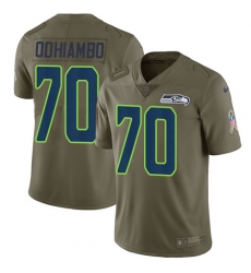 Men's Nike Seattle Seahawks #70 Rees Odhiambo Limited Olive 2017 Salute to Service NFL Jersey