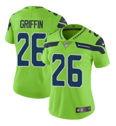 Women's Nike Seattle Seahawks #26 Shaquill Griffin Limited Green Rush Vapor Untouchable NFL Jersey