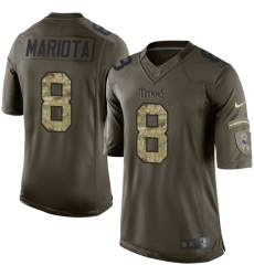 Youth Nike Tennessee Titans #8 Marcus Mariota Elite Green Salute to Service NFL Jersey