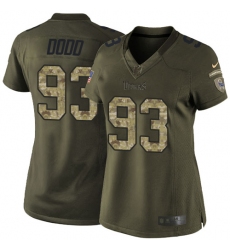 Women's Nike Tennessee Titans #93 Kevin Dodd Elite Green Salute to Service NFL Jersey