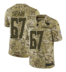Men's Nike Tennessee Titans #67 Quinton Spain Limited Camo 2018 Salute to Service NFL Jersey