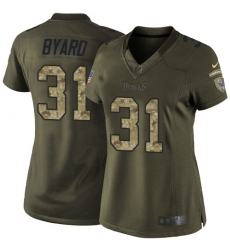Women's Nike Tennessee Titans #31 Kevin Byard Elite Green Salute to Service NFL Jersey