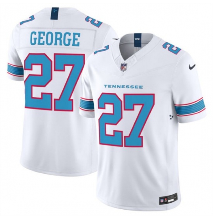 Men's Tennessee Titans #27 Eddie George White 2026 F.U.S.E. Vapor Limited Stitched Football Jersey