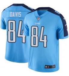 Men's Nike Tennessee Titans #84 Corey Davis Limited Light Blue Rush Vapor Untouchable NFL Jersey