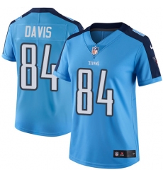 Women's Nike Tennessee Titans #84 Corey Davis Limited Light Blue Rush Vapor Untouchable NFL Jersey