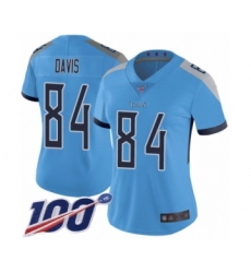 Women's Tennessee Titans #84 Corey Davis Light Blue Alternate Vapor Untouchable Limited Player 100th Season Football Jersey