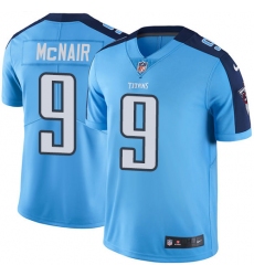 Youth Nike Tennessee Titans #9 Steve McNair Limited Light Blue Rush Vapor Untouchable NFL Jersey