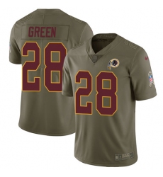 Youth Nike Washington Redskins #28 Darrell Green Limited Olive 2017 Salute to Service NFL Jersey