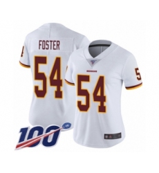 Women's Washington Redskins #54 Mason Foster White Vapor Untouchable Limited Player 100th Season Football Jersey