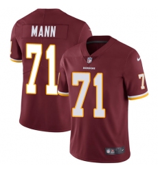Men's Nike Washington Redskins #71 Charles Mann Burgundy Red Team Color Vapor Untouchable Limited Player NFL Jersey