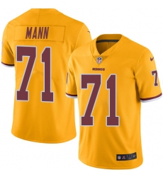 Youth Nike Washington Redskins #71 Charles Mann Limited Gold Rush Vapor Untouchable NFL Jersey