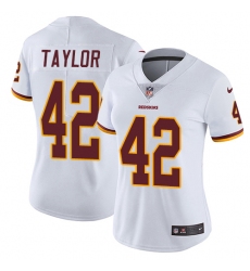 Women's Nike Washington Redskins #42 Charley Taylor White Vapor Untouchable Limited Player NFL Jersey
