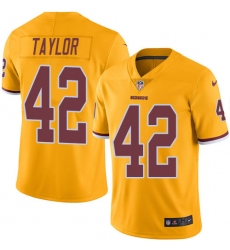 Youth Nike Washington Redskins #42 Charley Taylor Limited Gold Rush Vapor Untouchable NFL Jersey