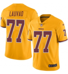 Men's Nike Washington Redskins #77 Shawn Lauvao Limited Gold Rush Vapor Untouchable NFL Jersey