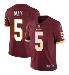 Men's Nike Washington Redskins #5 Tress Way Burgundy Red Team Color Vapor Untouchable Limited Player NFL Jersey