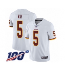Men's Washington Redskins #5 Tress Way White Vapor Untouchable Limited Player 100th Season Football Jersey
