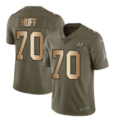 Youth Nike Washington Redskins #70 Sam Huff Limited Olive/Gold 2017 Salute to Service NFL Jersey
