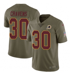 Men's Nike Washington Redskins #30 Su'a Cravens Limited Olive 2017 Salute to Service NFL Jersey