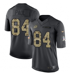 Youth Nike Washington Redskins #84 Niles Paul Limited Black 2016 Salute to Service NFL Jersey
