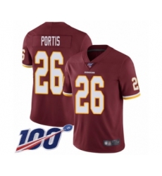 Youth Washington Redskins #26 Clinton Portis Burgundy Red Team Color Vapor Untouchable Limited Player 100th Season Football Jersey