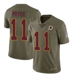 Youth Nike Washington Redskins #11 Terrelle Pryor Limited Olive 2017 Salute to Service NFL Jersey
