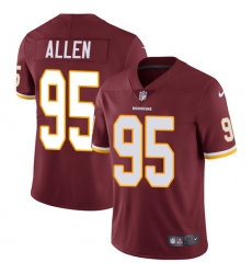 Men's Nike Washington Redskins #95 Jonathan Allen Burgundy Red Team Color Vapor Untouchable Limited Player NFL Jersey