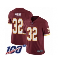 Men's Washington Redskins #32 Samaje Perine Burgundy Red Team Color Vapor Untouchable Limited Player 100th Season Football Jersey