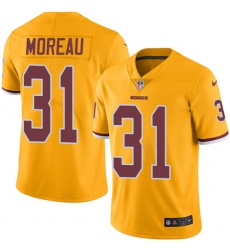 Youth Nike Washington Redskins #31 Fabian Moreau Limited Gold Rush Vapor Untouchable NFL Jersey